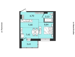 Продается 2-комнатная квартира ЖК Источник, дом 3, 35.43  м², 6526063 рублей