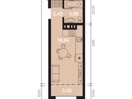 Продается 1-комнатная квартира ЖК RIVERANG (РиверАнг), 26.34 м², 7529832 рублей