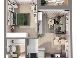 Продается 1-комнатная квартира ЖК Квартал Стрижи, 2 очередь, 40.5  м², 7300000 рублей