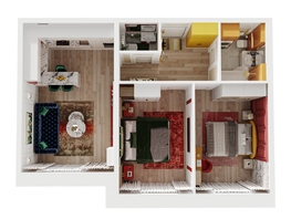 Продается 3-комнатная квартира ЖК Квартал Стрижи, 3 очередь, дом 2, 66.4 м², 10292000 рублей