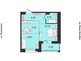 Продается 2-комнатная квартира ЖК Источник, дом 1, 40.53 м², 6806324 рублей