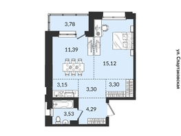 Продается 2-комнатная квартира ЖК Источник, дом 2, 45.78  м², 8439250 рублей