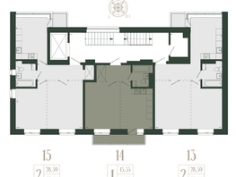 Продается 2-комнатная квартира ЖК Новые кварталы, дом 2, 55.81  м², 7423000 рублей