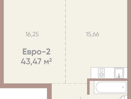 Продается 1-комнатная квартира ЖК Новые горизонты на Советской, д 1, 43.47 м², 7300000 рублей