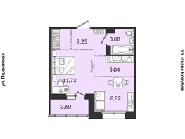 Продается 2-комнатная квартира ЖК Источник, дом 1, 40.32  м², 6984553 рублей