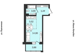 Продается 1-комнатная квартира ЖК Источник, дом 5, 27.93 м², 6401835 рублей