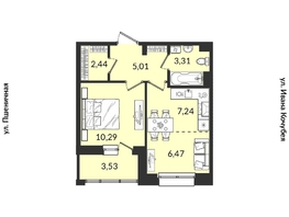 Продается 1-комнатная квартира ЖК Источник, дом 5, 38.15  м², 7489227 рублей