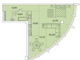 Продается 2-комнатная квартира ЖК Звезды, дом 1, 71.03  м², 19348572 рублей
