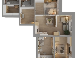Продается 4-комнатная квартира ЖК Стрижи Сити, блок-секции 8,9, 87.6  м², 19120000 рублей