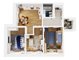 Продается 3-комнатная квартира ЖК Стрижи Сити, блок-секции 6,7, 89.95 м², 15516375 рублей
