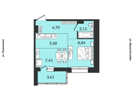 Продается 2-комнатная квартира ЖК Источник, дом 3, 35.43  м², 7030408 рублей