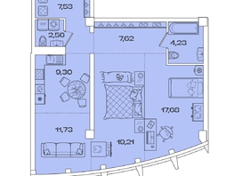 Продается 2-комнатная квартира ЖК Звезды, дом 2, 79.86  м², 23281000 рублей