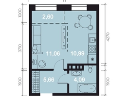 Продается 1-комнатная квартира ЖК RIVERANG (РиверАнг), 35.16  м², 9020389 рублей