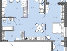 Продается 2-комнатная квартира ЖК Автограф, 69.79  м&sup2;, 12569196 рублей