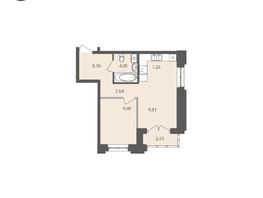 Продается 1-комнатная квартира ЖК Автограф, 42.09  м&sup2;, 9784373 рублей