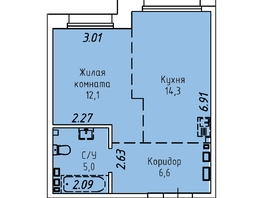 Продается 1-комнатная квартира ЖК Стрижи Сити, блок-секции 8,9, 38  м&sup2;, 10720000 рублей