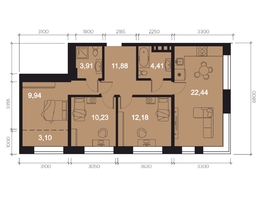 Продается 4-комнатная квартира ЖК RIVERANG (РиверАнг), 78.09  м&sup2;, 20525644 рублей