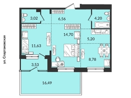 Продается 3-комнатная квартира ЖК Источник, дом 2, 79.14  м&sup2;, 10635605 рублей