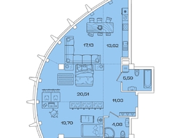Продается 3-комнатная квартира ЖК Звезды, дом 2, 91.66  м&sup2;, 23857000 рублей