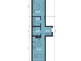 Продается 2-комнатная квартира ЖК Клубный дом РиверАнг, 52.16  м&sup2;, 13002732 рублей