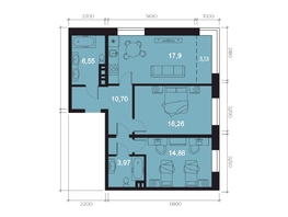 Продается 3-комнатная квартира ЖК Клубный дом РиверАнг, 73.39  м&sup2;, 15780534 рублей