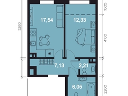 Продается 2-комнатная квартира ЖК Клубный дом РиверАнг, 48.21  м&sup2;, 10755071 рублей