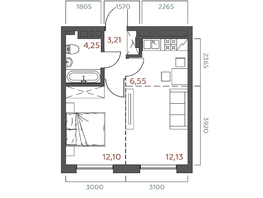 Продается 1-комнатная квартира ЖК Салют, 38.24  м&sup2;, 8512224 рублей