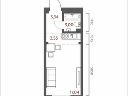 Продается 1-комнатная квартира ЖК Салют, 26.93  м&sup2;, 6347000 рублей
