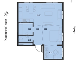Продается 3-комнатная квартира ЖК Затон, блок-секция 2, 51.5  м&sup2;, 7956750 рублей