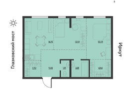 Продается 3-комнатная квартира ЖК Затон, блок-секция 2, 64.6  м&sup2;, 8798520 рублей