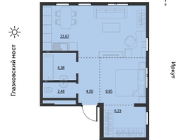 Продается 2-комнатная квартира ЖК Затон, блок-секция 2, 51.3  м&sup2;, 8023320 рублей