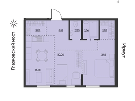 Продается 3-комнатная квартира ЖК Затон, блок-секция 2, 59.6  м&sup2;, 8254600 рублей