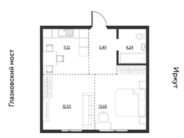 Продается 2-комнатная квартира ЖК Затон, блок-секция 3, 45.05  м&sup2;, 6892650 рублей