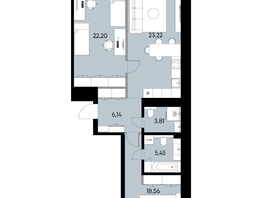 Продается 2-комнатная квартира ЖК ВЕКТОР премиум-квартал, дом 1, 79.38  м&sup2;, 23527000 рублей