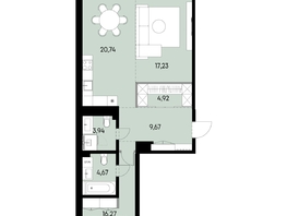 Продается 2-комнатная квартира ЖК ВЕКТОР премиум-квартал, дом 1, 77.44  м&sup2;, 21513000 рублей