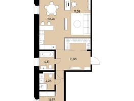 Продается 2-комнатная квартира ЖК ВЕКТОР премиум-квартал, дом 2, 78.58  м&sup2;, 21102000 рублей