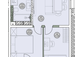 Продается 1-комнатная квартира ЖК Аквамарин, дом 2, 51.84  м&sup2;, 11664000 рублей
