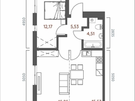 Продается 2-комнатная квартира ЖК Салют, 52.99  м&sup2;, 12345670 рублей