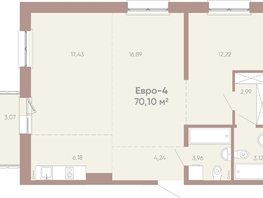 Продается 3-комнатная квартира ЖК Новые горизонты на Советской, д 1, 70.1  м&sup2;, 10700000 рублей