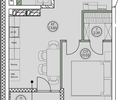 Продается 1-комнатная квартира ЖК Аквамарин, дом 2, 41.24  м&sup2;, 8412960 рублей