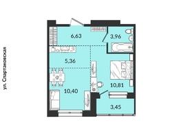 Продается 2-комнатная квартира ЖК Источник, дом 4, 44.39  м&sup2;, 8364523 рублей