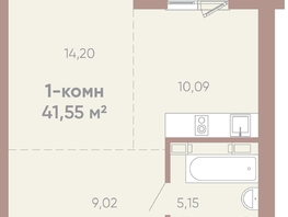 Продается 1-комнатная квартира ЖК Новые горизонты на Советской, д 1, 41.55  м&sup2;, 7600000 рублей