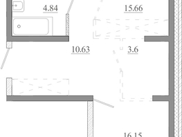 Продается 2-комнатная квартира ЖК Мега, дом 7, 60.75  м&sup2;, 6682500 рублей