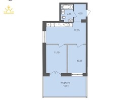 Продается 1-комнатная квартира ЖК Автограф, 65.81  м&sup2;, 10626660 рублей