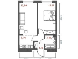 Продается 1-комнатная квартира ЖК Салют, 44.12  м&sup2;, 8383000 рублей