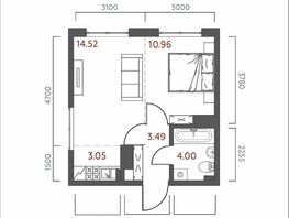 Продается 1-комнатная квартира ЖК Салют, 36.02  м&sup2;, 8572760 рублей