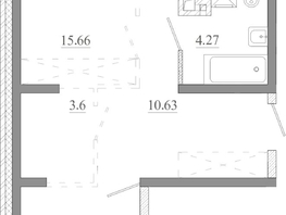 Продается 2-комнатная квартира ЖК Мега, дом 7, 64.08  м&sup2;, 7176960 рублей