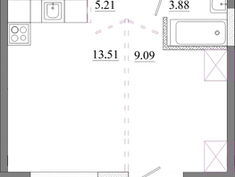 Продается 1-комнатная квартира ЖК Первый Ленинский квартал, Дом 6, 35.09  м&sup2;, 4947690 рублей