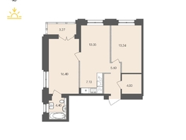 Продается 2-комнатная квартира ЖК Автограф, 67.26  м&sup2;, 11595042 рублей
