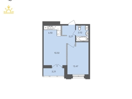 Продается 1-комнатная квартира ЖК Автограф, 43.02  м&sup2;, 8762995 рублей